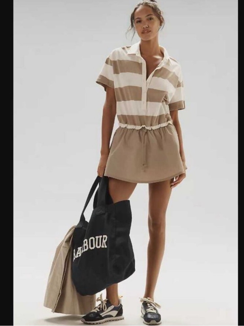 NWT Anthropologie Daily Practice Ember T-Shirt Twofer Mini Dress.